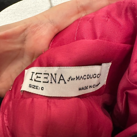 Ieena for Mac Duggal Oversized Bow Deep V Ruffle Mini Dress - size 0 - Picture 9 of 10